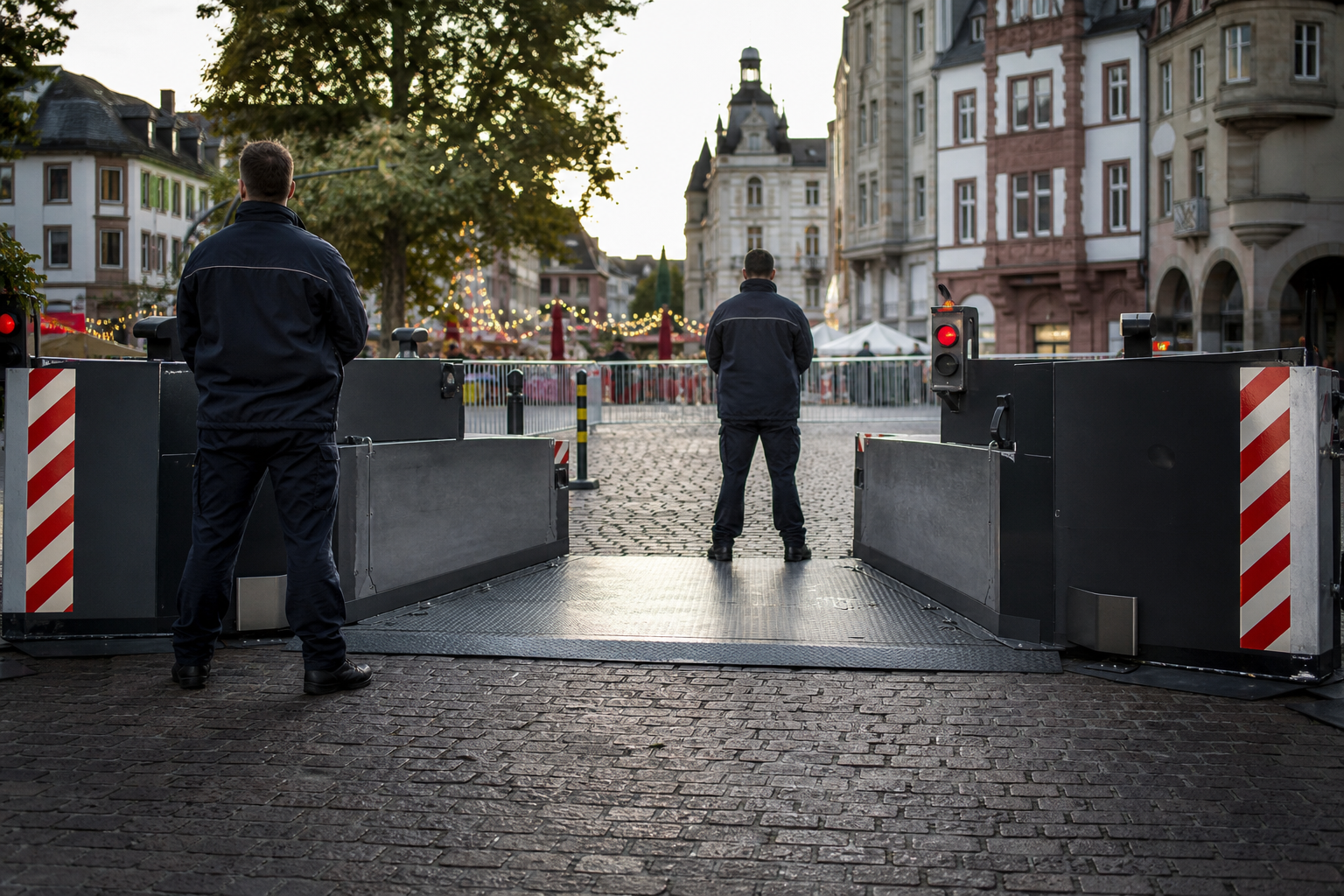 Mobile Terrorsperren an einer Veranstaltung